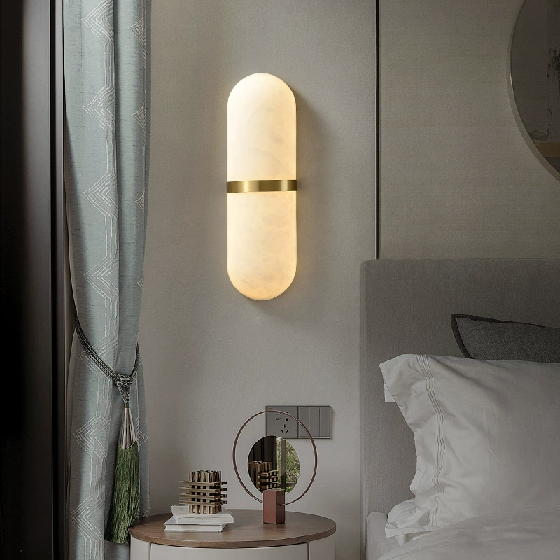 Brass Finish Wall Light with Spanish Alabaster – LED 10W